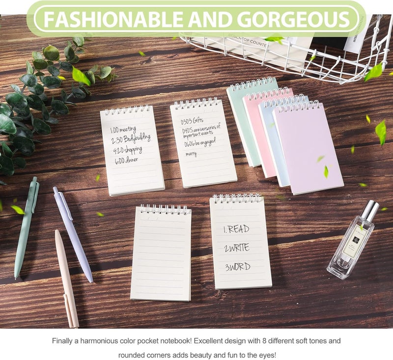 Ddaowanx Small Notebooks,3x5 Pocket Spiral Notepads With Lined Pages - The Perfect Little Mini Notebook to Stay Organized and Boost Productivity at Work or School (48, Cute Colors) - Image 3